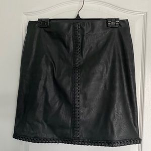 Faux Leather Skirt
